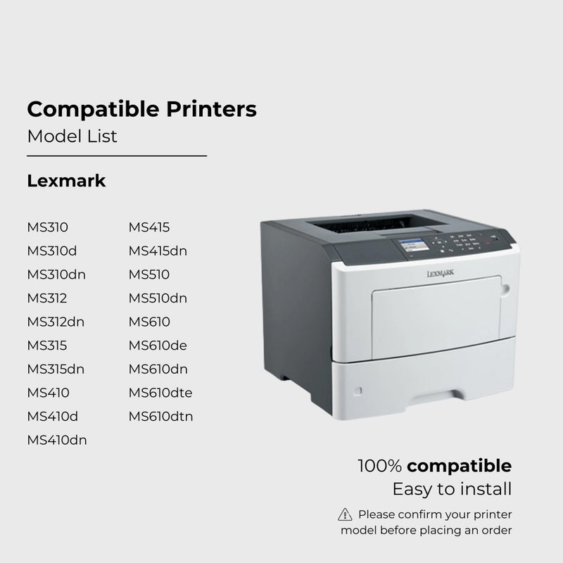 Do it Wiser Lexmark 501H High Yield Remanufactured Toner Cartridge for MS310, MS312, MS315, MS410, MS415, MS510, MS610 Laser Printer [5,000 Pages] - Image 2